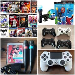 ps3 and ps4 games and controller and accessories