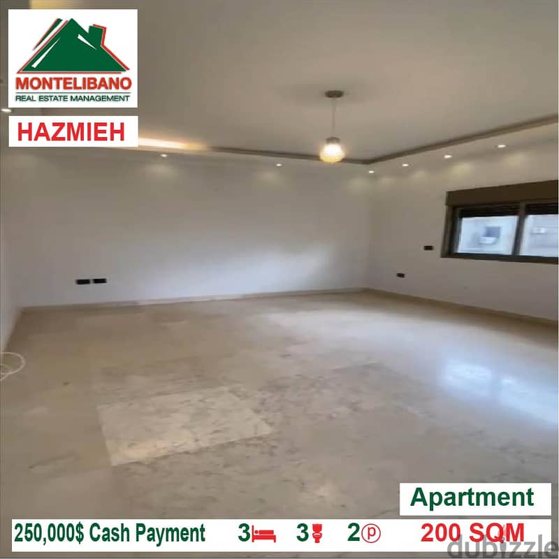 Apartment for sale located in HAZMIEH !!250,000$!! 0