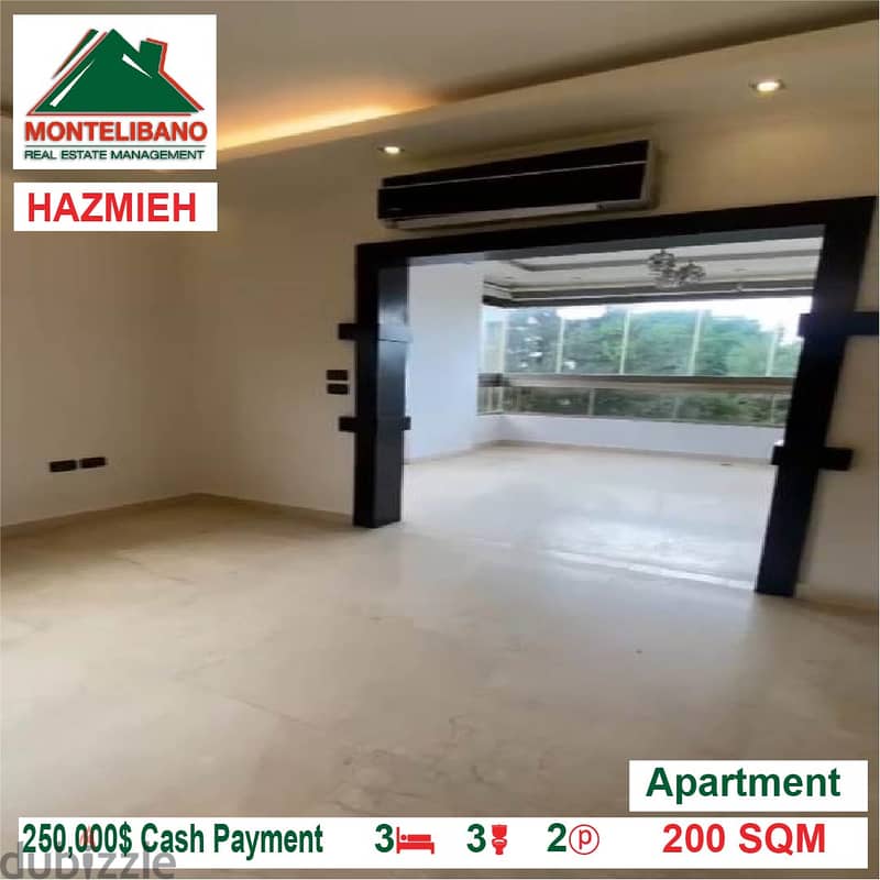 Apartment for sale located in HAZMIEH !!250,000$!! 1