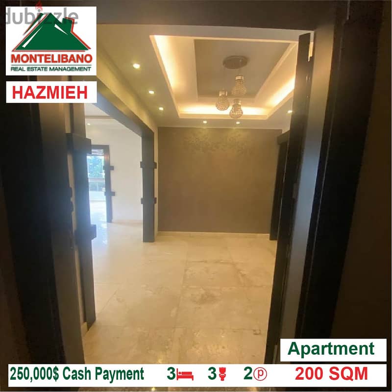 Apartment for sale located in HAZMIEH !!250,000$!! 2