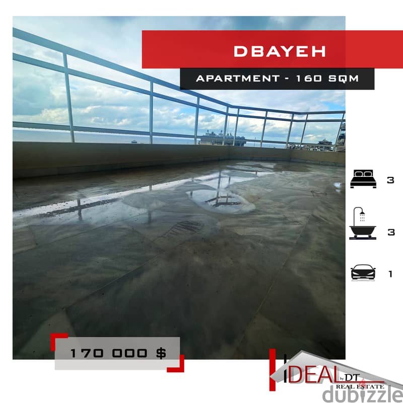 Apartment for sale in dbayeh 160 SQM REF#EA15257 0