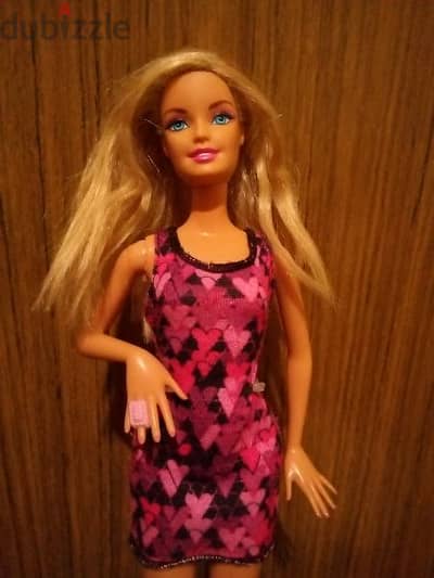 Barbie LOVES GLITTER NAILS Mattel2010 used Still good doll bend legs