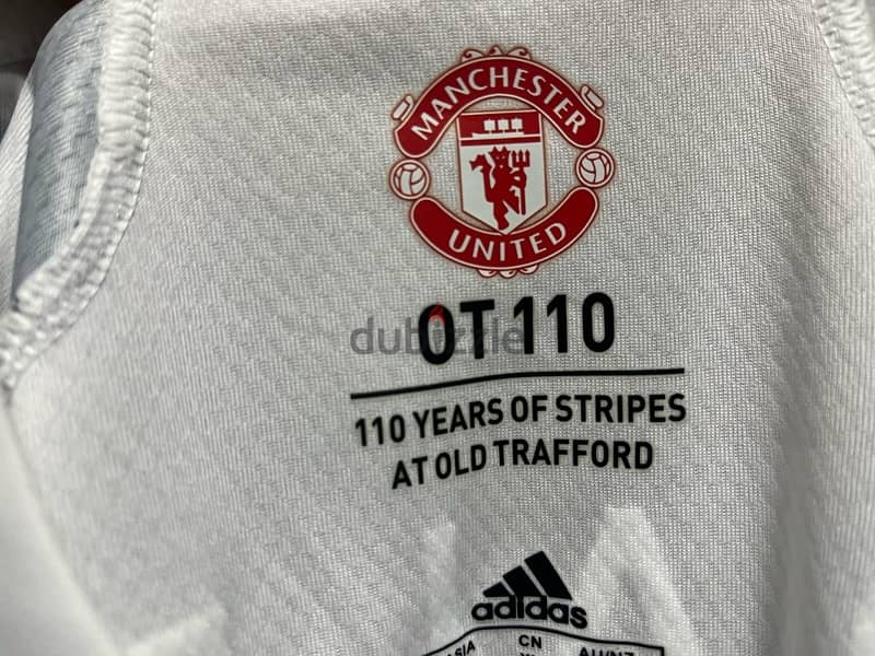 manchester united third 20/21 110 years of stripes at Old Trafford kit 1