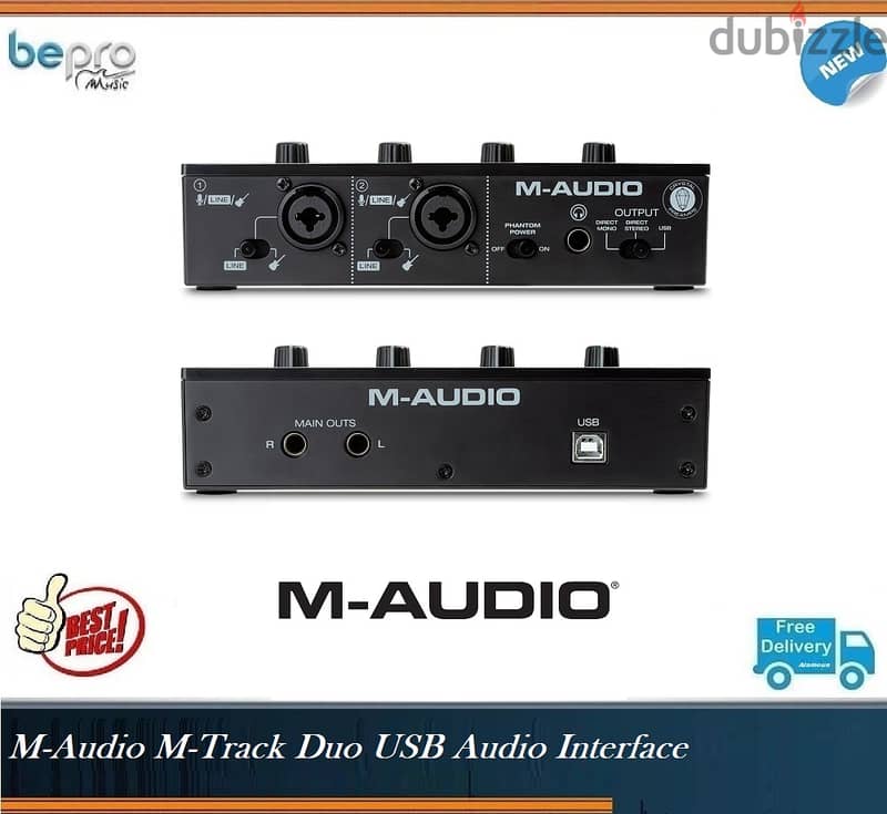 M-Audio M-Track Duo USB Audio Interface 0