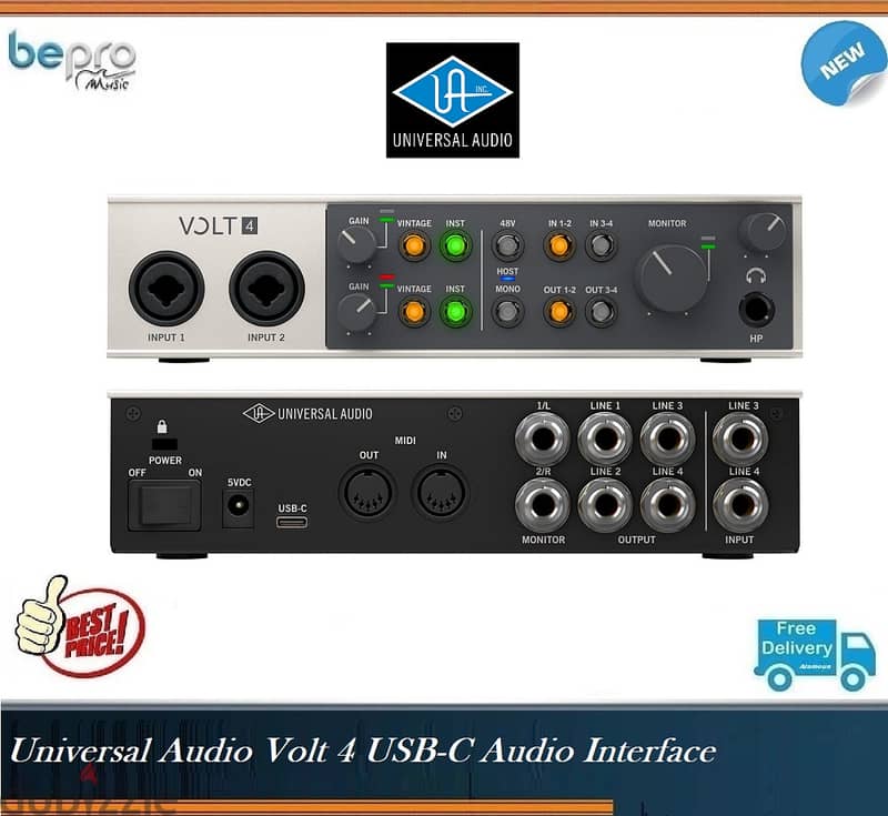 Universal Audio Volt 4 USB-C Audio Interface 0