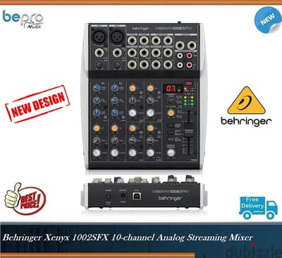 Behringer Xenyx 1002SFX 10-channel Analog Streaming Mixer