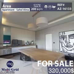 Sahel Alma, Semi-Furnished Apartment, 200 m2, شقة للبيع في ساحل علما