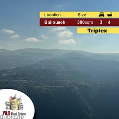 Ballouneh 300m2 | Triplex | Prime Location | Astonishing View | Catch
