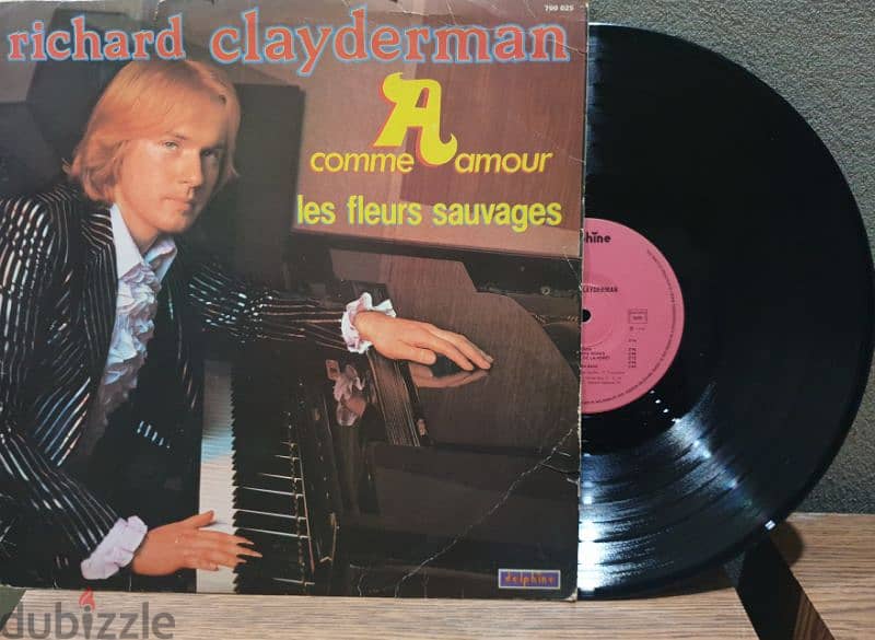 Richard clayderman - comme Aamour -les fleurs sauvages - vinyLP 0