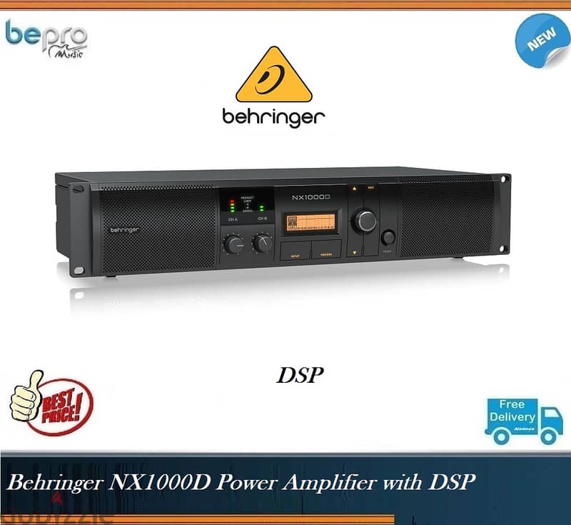 Behringer NX1000D Power Amplifier with DSP 0
