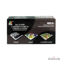 Children 3 in 1 Chess , Ludo , and Ladder Game 0