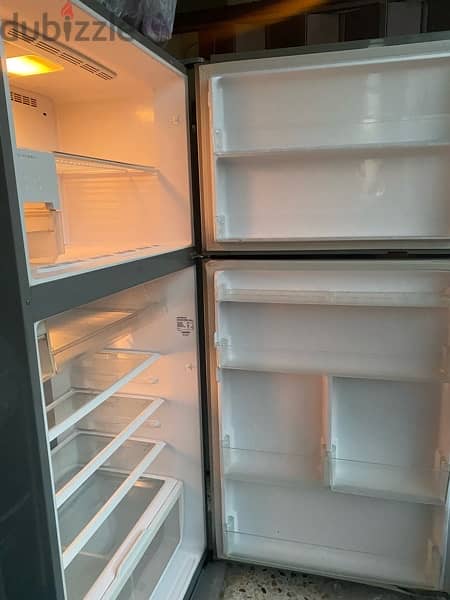 used silver fridge and freezer in good condition 1