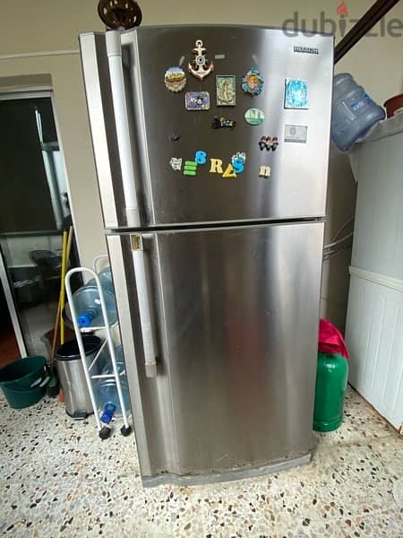 used silver fridge and freezer in good condition 2