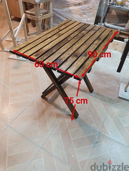 wood portable table 2