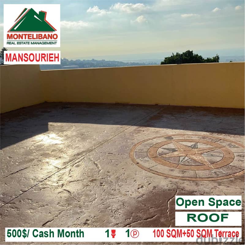 500$/Cash Month!! Roof for rent in Mansourieh!! 0