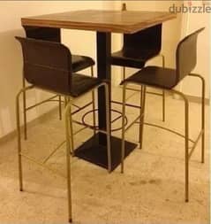 stoove tables with 6 high chairs