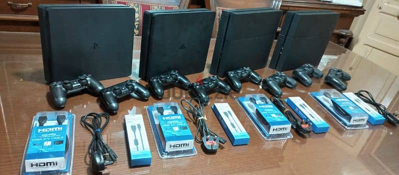 Playstation 4 European with 2 controller all cable and 20 games 5