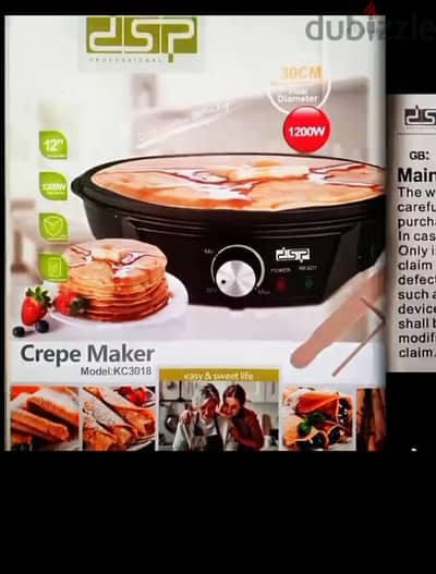 Saj and crepe maker