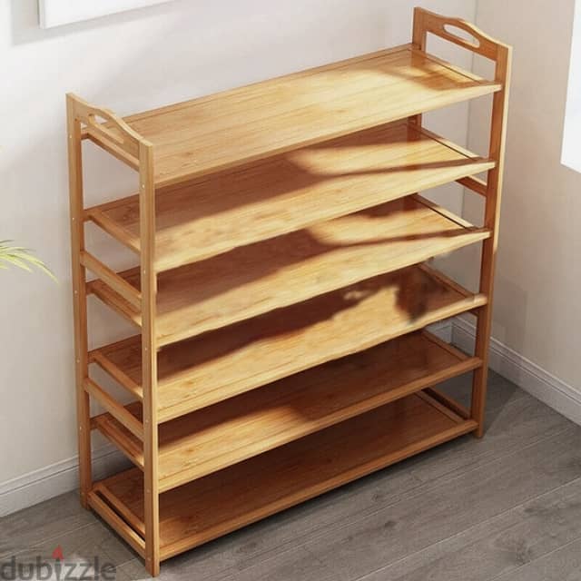 Bamboo Shoe Rack, 5-Layers Wooden Organizer 5