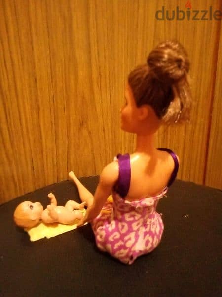 BABY SITTER brunette good doll+Small Baby Skipper Mattel figurine toy 3