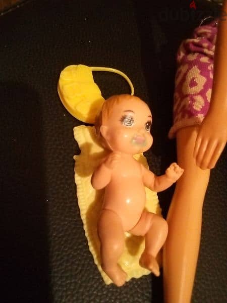 BABY SITTER brunette good doll+Small Baby Skipper Mattel figurine toy 1
