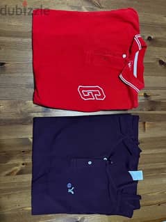 POLOS SHIRTS (LARGE - RELAXED FIT - AE & GAP) ( RED & PURPLE/BORDO) 0