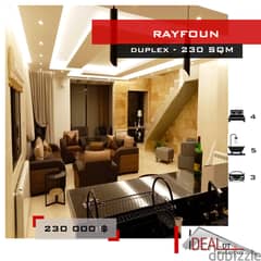 Duplex for sale in kesserwan RAYFOUN 230 sqm ref#NW56302