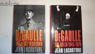 De Gaulle the rebel  1890-1944  DeGaulle the ruler   1945-1970 2 books 0