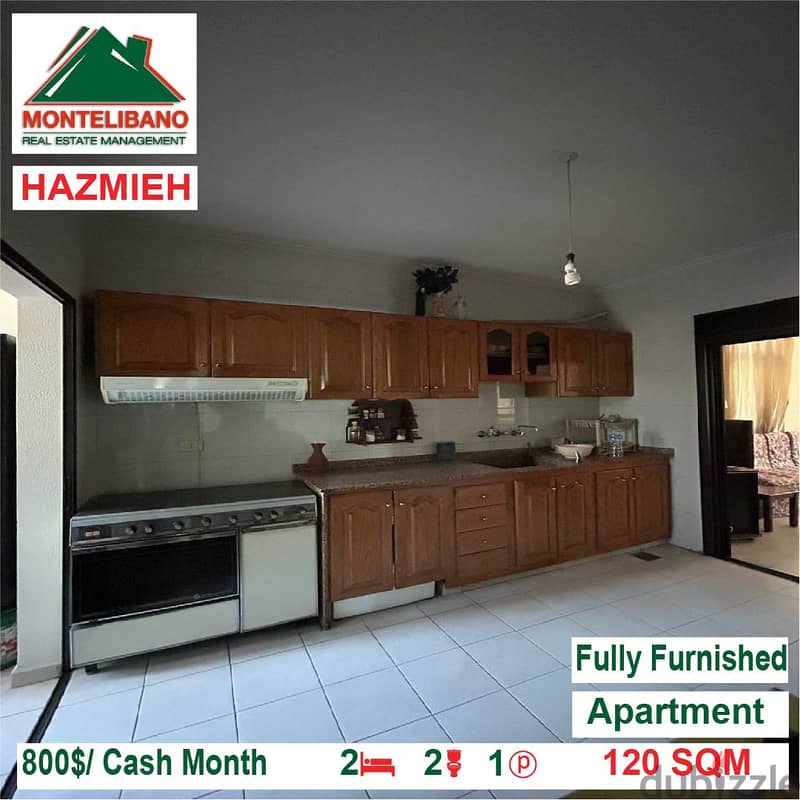 800$/Cash Month!! Apartment for rent in Hazmieh!! 2