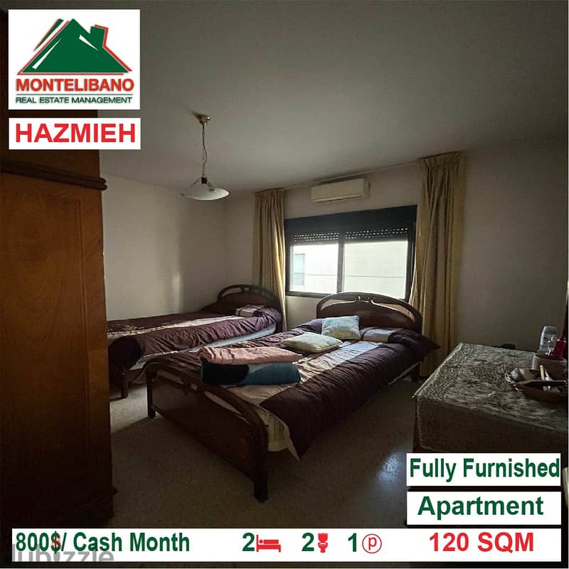 800$/Cash Month!! Apartment for rent in Hazmieh!! 3