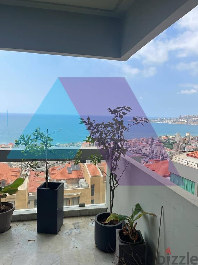 Lux furnished 250m2 apartment+terrace+seaview for rent in Haret Sakher 2