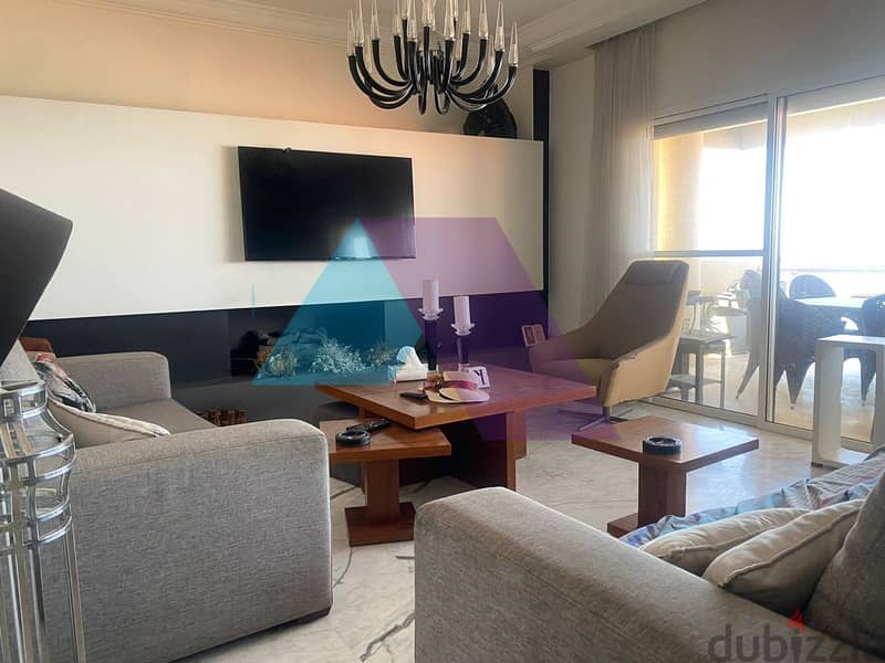 Lux furnished 250m2 apartment+terrace+seaview for rent in Haret Sakher 4