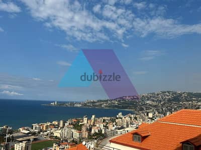 Lux furnished 250m2 apartment+terrace+seaview for sale in Haret Sakher