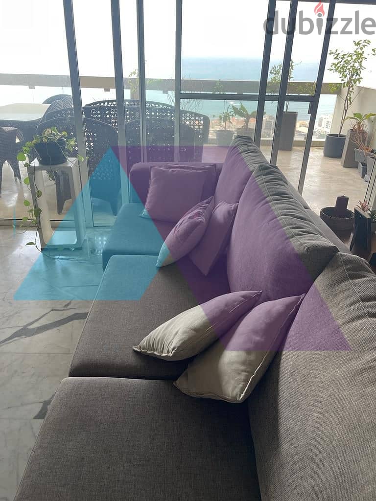 Lux furnished 250m2 apartment+terrace+seaview for sale in Haret Sakher 3