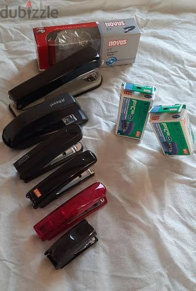 Staplers big, medium, and small