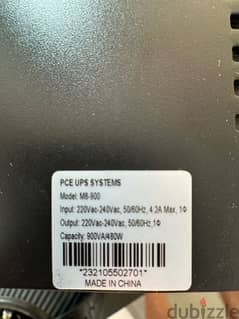 PCE UPS 900VA/480W uninterruptible power supply 0