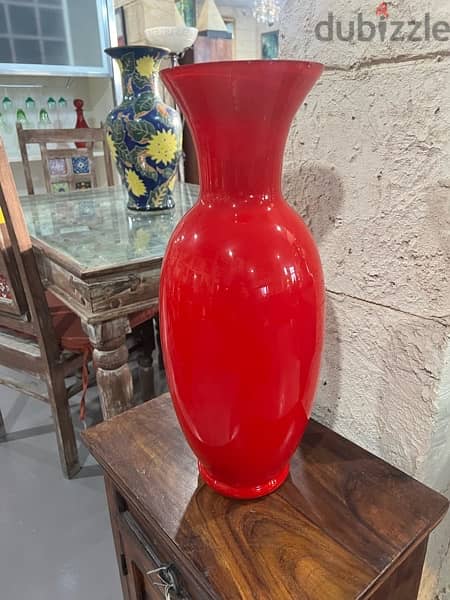vase red glass 1
