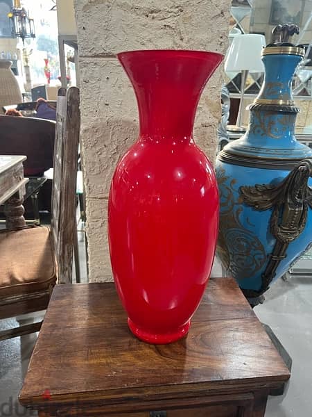 vase red glass 2