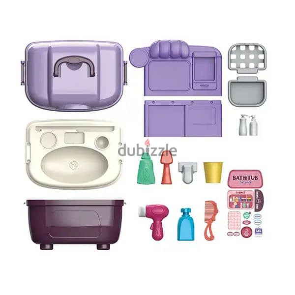 Portable Bathtub with Accessories Suitcase 1