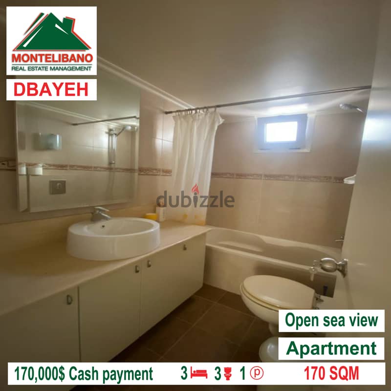 160.000$ Cash Payment!! Apartment for sale in Dbayeh!! Open Sea View!! 3