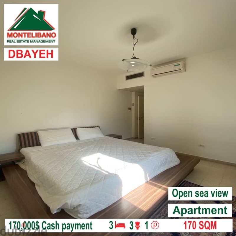 160.000$ Cash Payment!! Apartment for sale in Dbayeh!! Open Sea View!! 4