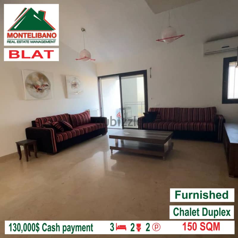 Duplex chalet furnised and open view for sale in BLAT!!! 2