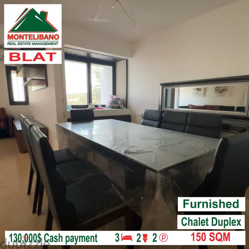 Duplex chalet furnised and open view for sale in BLAT!!! 3
