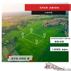 Land for Sale in Kfaraabida 1250 sqm ref#JCF3301