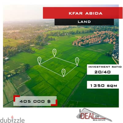 Land for sale in Kfar abida 1350 sqm ref#jcf3302