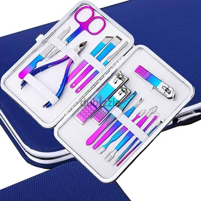 Professional Nail Clipper Nail File Nail Cutter 15PCS in 1 Rainbow