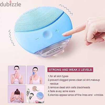 Electric Face Scrubber Massager - Anti-Ageing Sonic Vibration Pore Cle