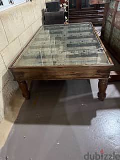 solid wood teak old door table
