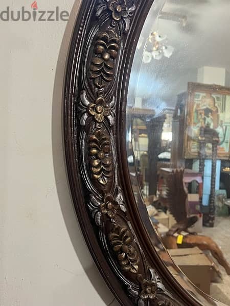 console solid wood teak ith mirror 5