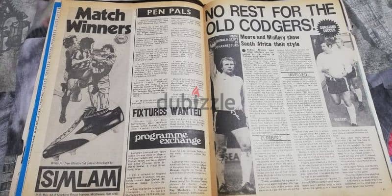 very old football  magazine from England 1